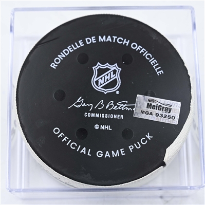 Joel Eriksson Ek - Minnesota Wild - Goal Puck - January 25, 2025 vs. Calgary Flames (Wild Logo)